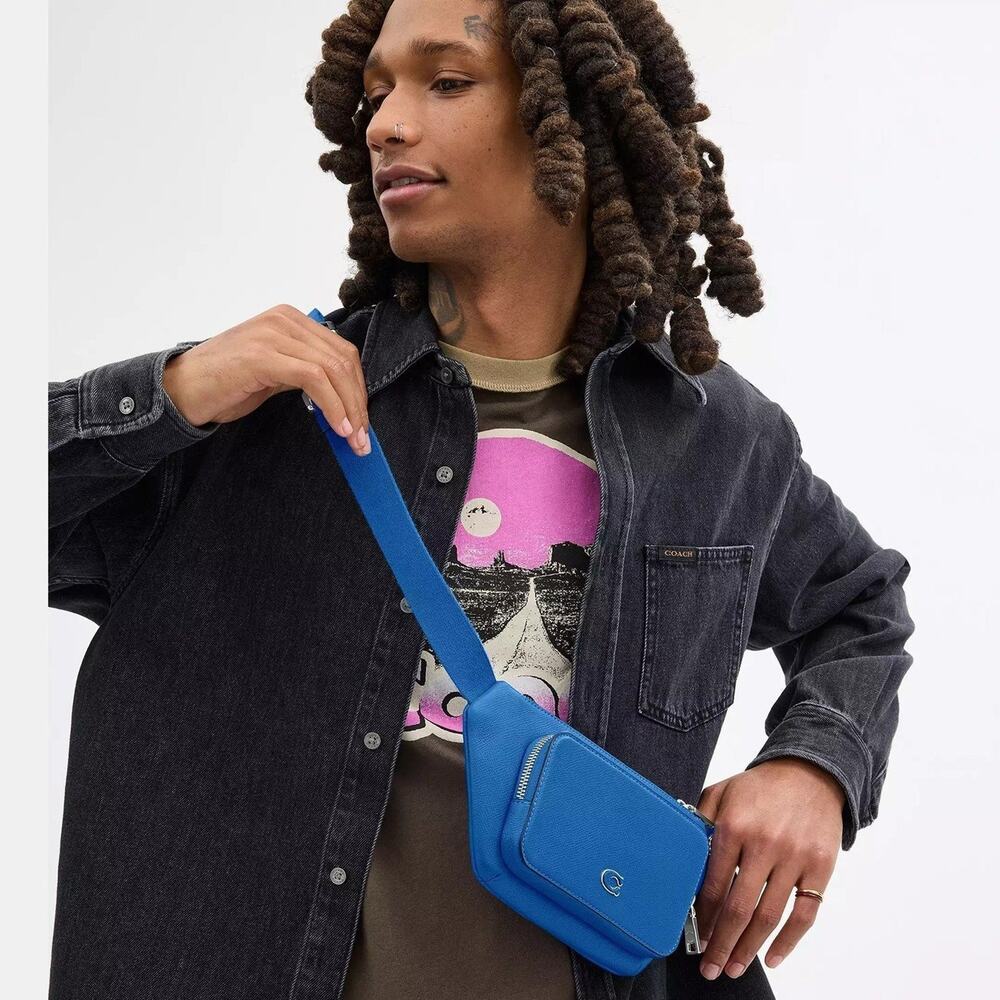 ❤️ Belt Bag With Signature Canvas Interior Detail Blueberry - Picture 4 of 6